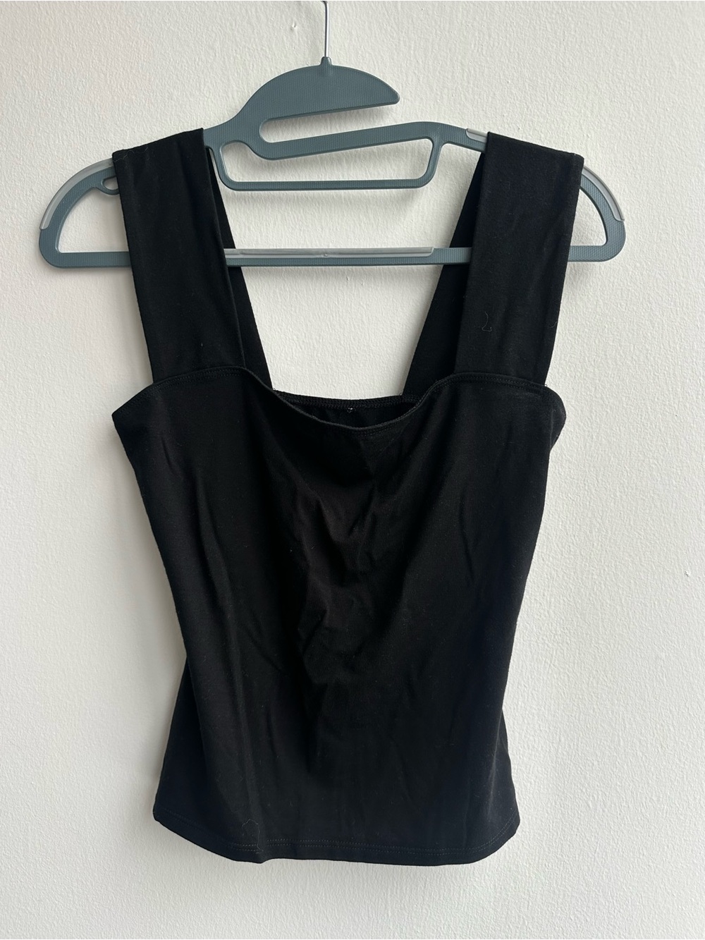 Reformation Black Square Neck Tank